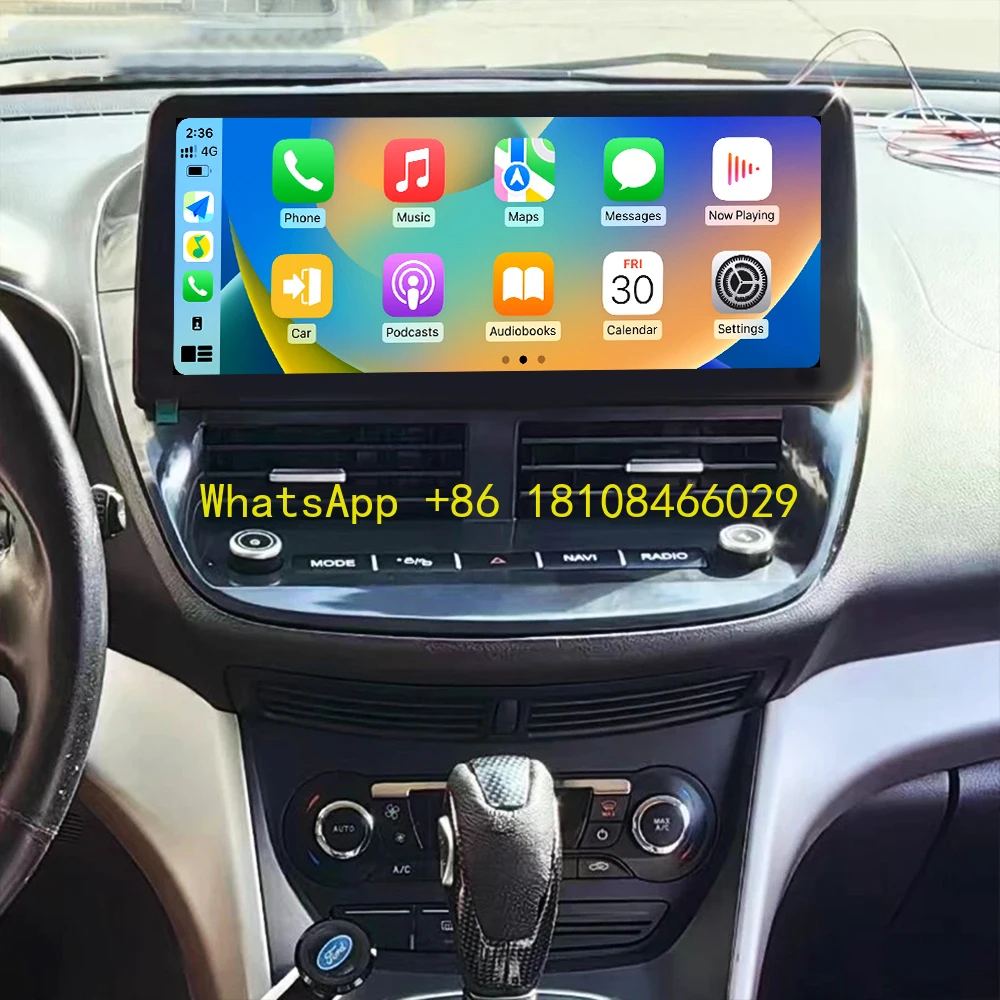 

12,3-дюймовый автомобильный радиоприемник Android 13 для Ford Kuga C-Max Escape 2013-2018, автомобильная стереосистема с GPS-навигацией DSP Carplay