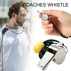 Outdoor Training Whistles Stainless Steel Sports Whistles with Lanyard Loud Portable Training Accessories for Coaches Referees