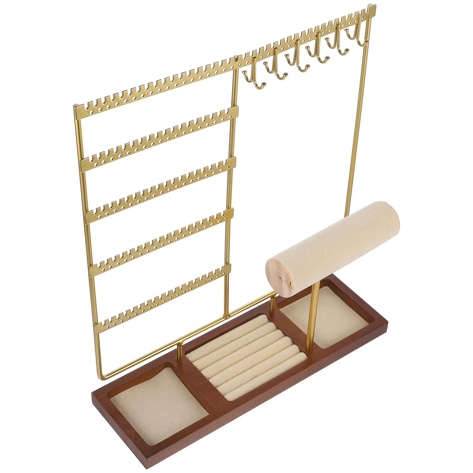 

Jewelry Display 3 Layer Necklace Rack Necklace Holder Black Flannel Material Storage Home Supplies Organizer Solution