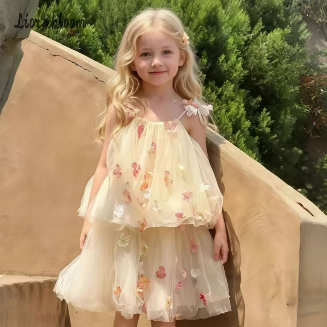 

Multi-Colored Flower Girl Dresses Halter Neck Ball Gowns Everyday Dress Women's Wedding Party Attire Dress свадебное платье