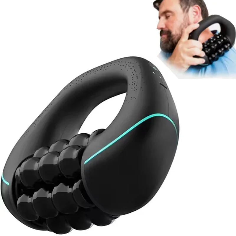 Mini Rolling Percussive Massager Verlichting van vermoeidheid van het hele lichaam Diepe weefsel- en spierherstel Oplaadbare krachtige 3-snelheids spin - afbeelding 2