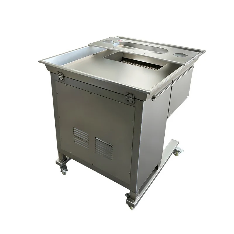 Fatiador de carne automático industrial, costelas de porco, cortador de cubos para costeletas de cordeiro frescas e máquina de corte em cubos de carne