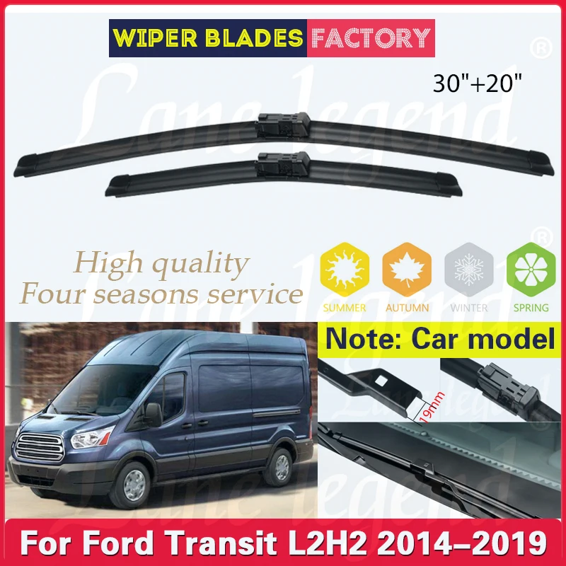 

Car Wiper For Ford Transit L2H2 2014 - 2019 2018 2017 Front Wiper Blades Windshield Windscreen Window Car Rain Brushes 30"+20"
