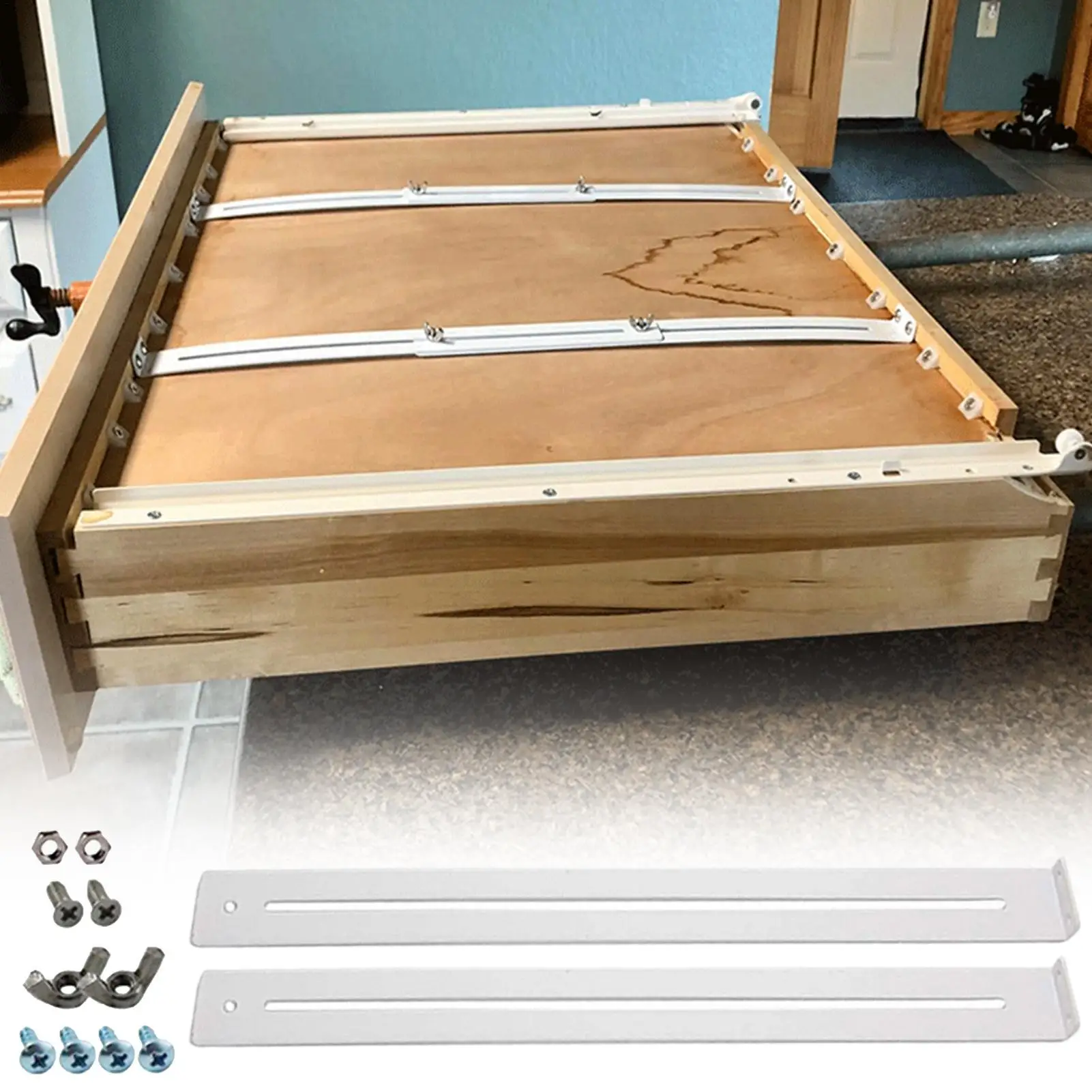 

Drawer Bottom Support Heavy Duty Quick Release Hardware Drawer Replacement Support Bracket for Reinforcing Repairing Wooden MDF