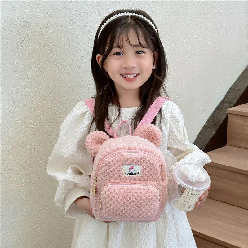 Kids Backpack Boy Cute Backpack Plush Bunny Bag Mother Kids Bags for Girl School Bags Cute Cartoon Backpacks Toddler Backpack