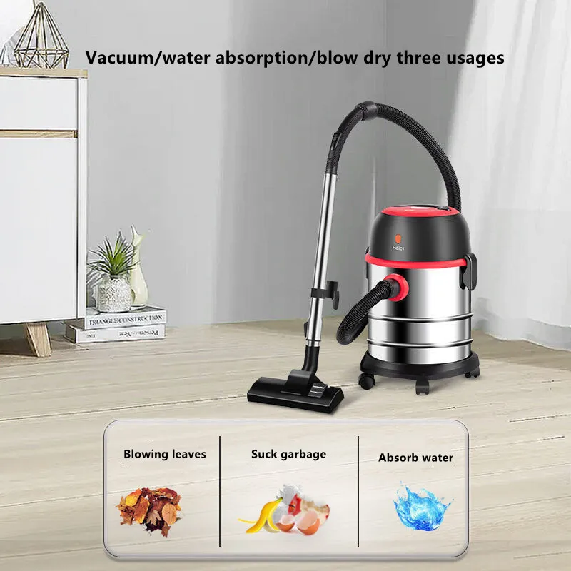 Haier Vacuum Cleaner Household Large Suction Car with Barrel Type Dry and Wet Blowing Three-purpose Industrial Vacuum Cleaner