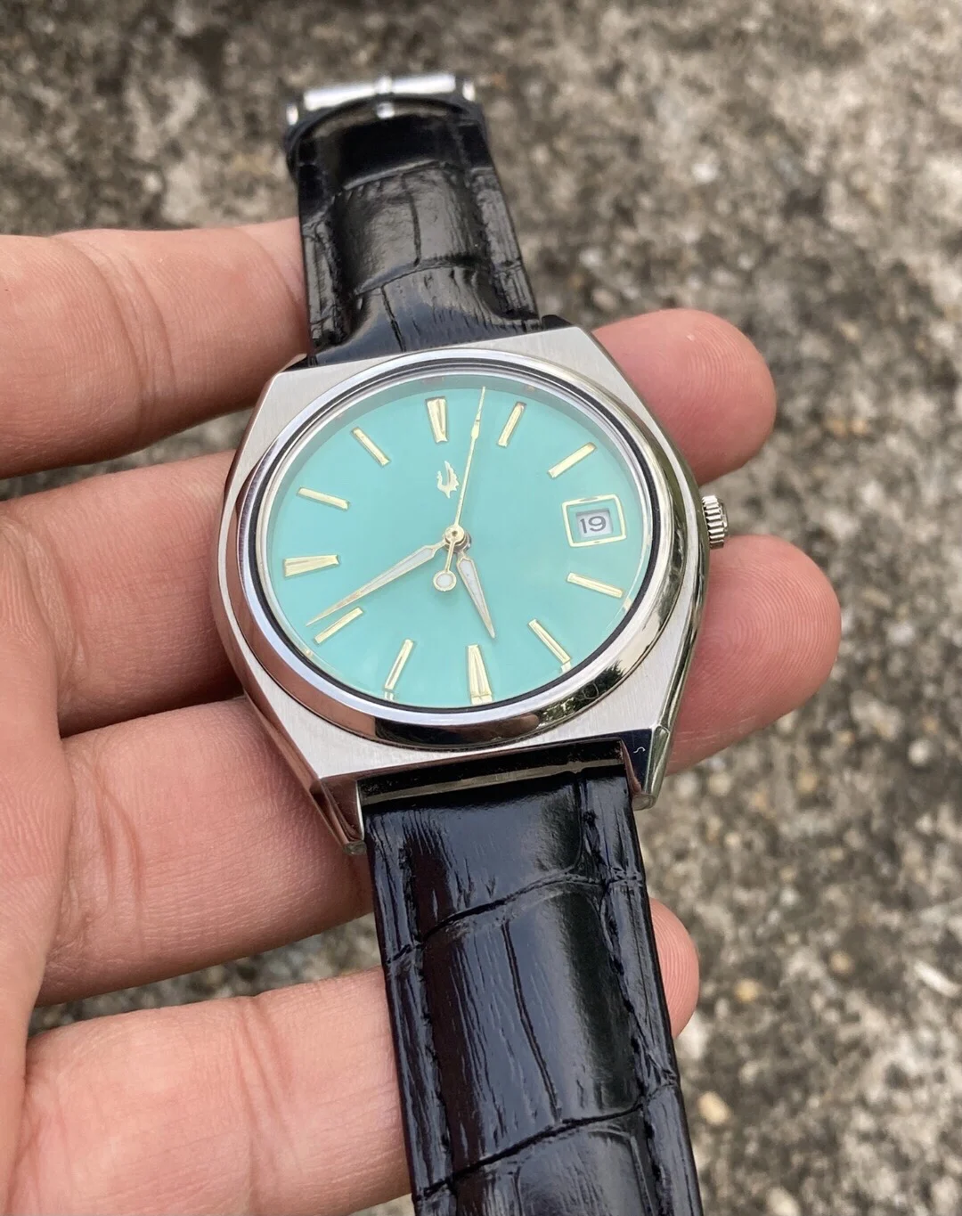 Peacock brand semi-automatic mechanical watch single calendar fashion trend stainless steel shock-proof calendar dial