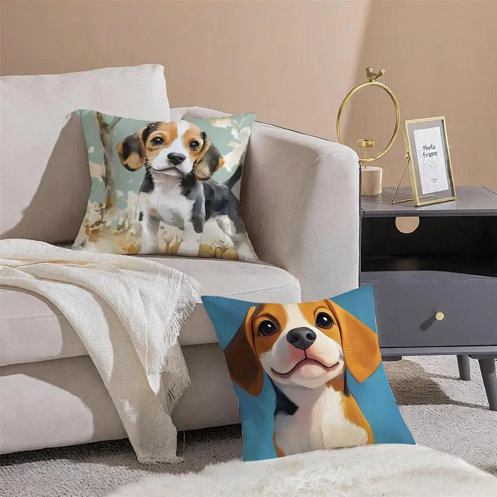 B-Beagle Dodong Cushion Cover Linen Pillow Case Soft Breathable Protective Couch Room Decoration