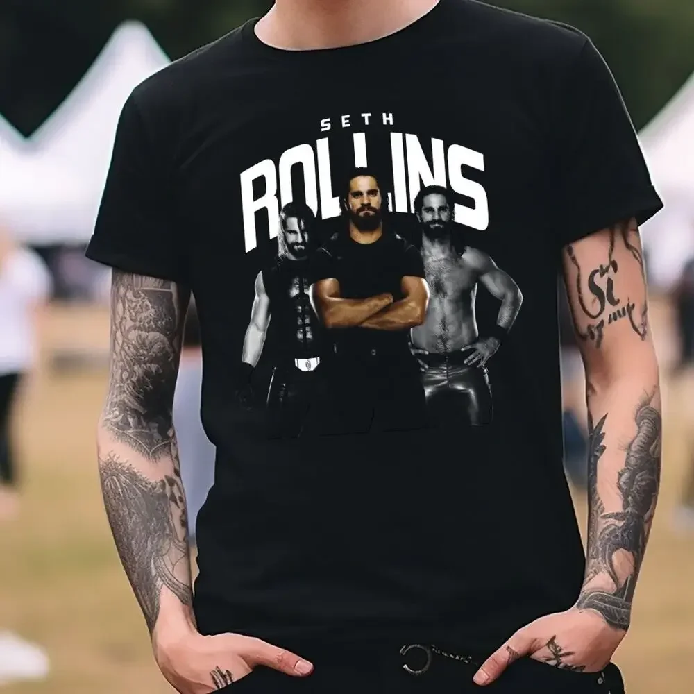 Seth Rollins Wrestling T-Shirt  Black WWE