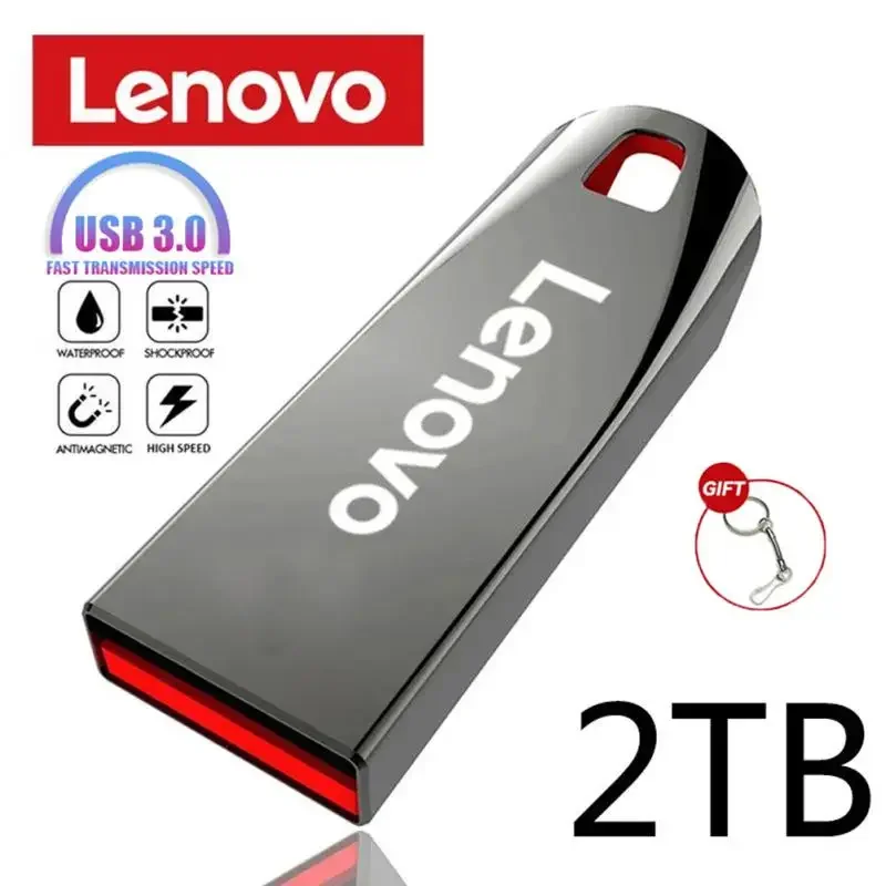 Lenovo-unidad Flash USB 2 en 1 para ordenador portátil y PC, memoria de 2TB, 1TB, 512GB, 256GB, 128GB, tarjeta de memoria Flash de alta velocidad, OTG