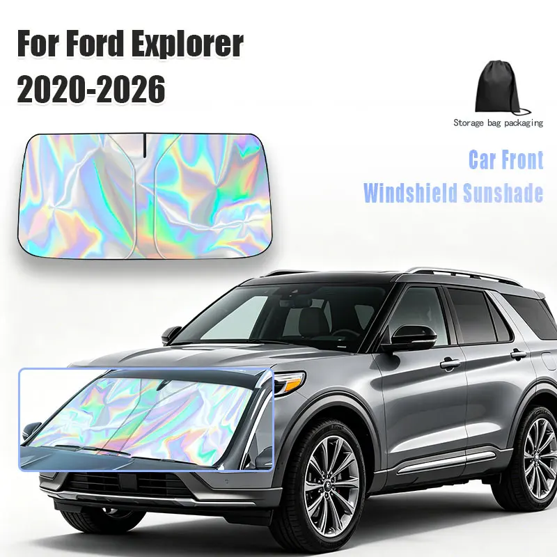 

For Ford Explorer 2020-2026 Car Windshield Sunshade Cover Front Window Sun Shade Visor Auto Interior UV Protection