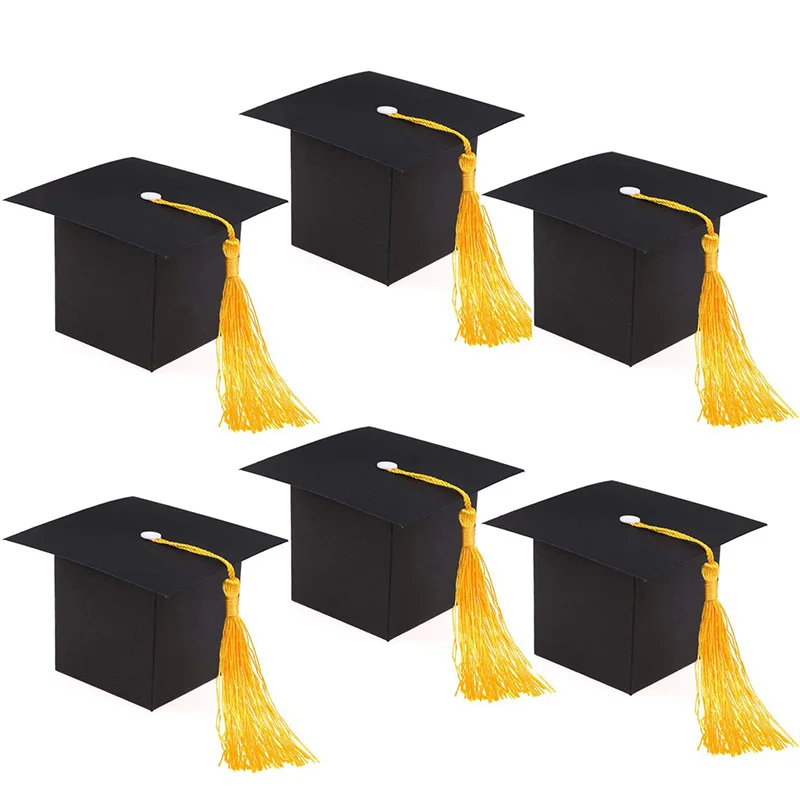 10/20/30Pcs Graduation Cap Gift Box Candy Chocolate Packaging Boxes Bags 2025 Graduation Party Decoration Favors Supplies Grad view 2