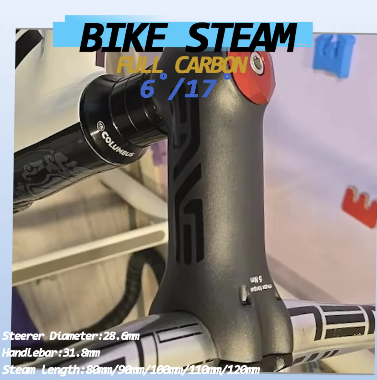 

2026 UD Matte Full Carbon Fiber Bike Stem 6 Degree Angle for Mountain & Road Bicycle 70/80/90/100/110/120mm MTB Stem Bike Parts