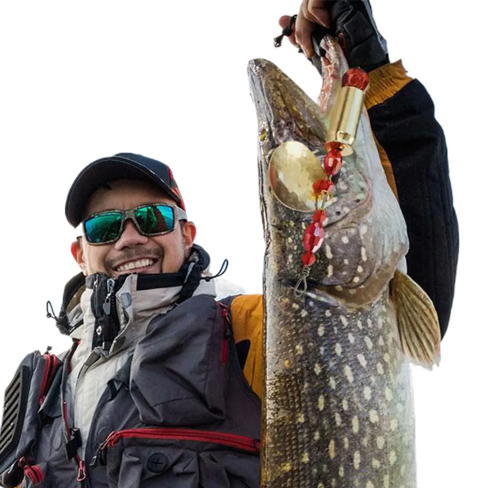 

Набор из 5 металлических вращающихся блесен-крэнкбейтов с тройными крючками, искусственные приманки-воблеры для ловли баса и щуки