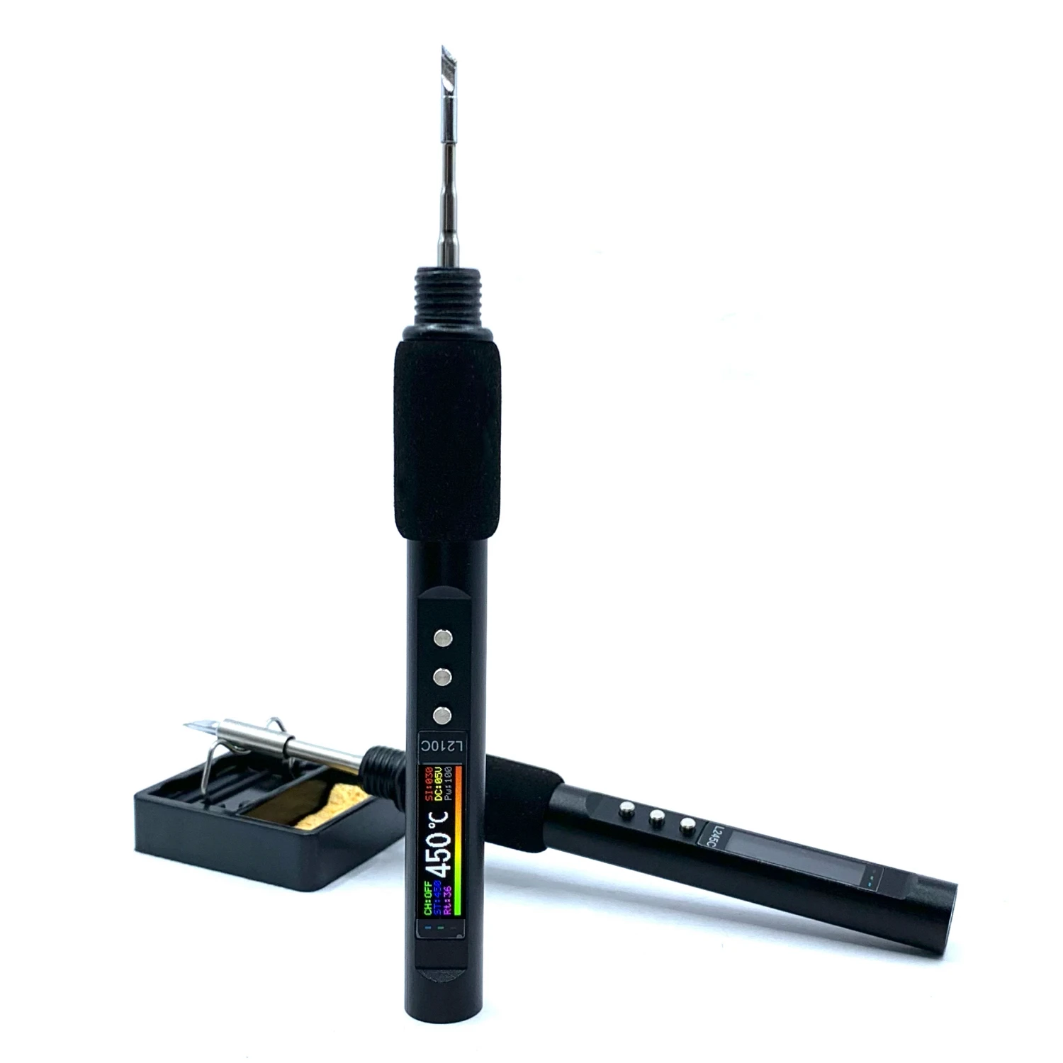 

L210C/L245C Smart Electric Soldering Iron Adjustable Temperature 0.99 Inch Ips Color Screen Digital 100W 50-500℃ Fast Heating