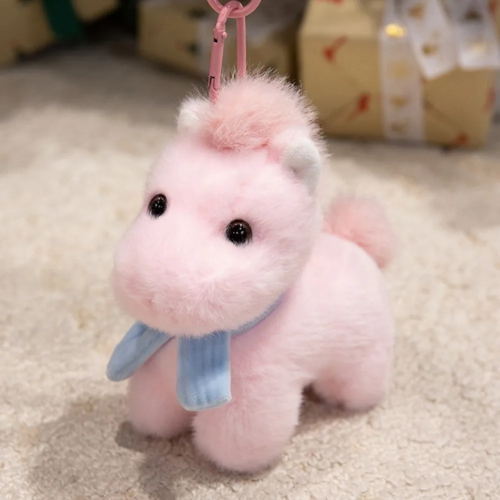 

Cartoon Horse Stuffed Toy Keychain Stuffed Keyring Pony Plush Doll Pendant 16cm Soft Simulation Horse Toy Keychain