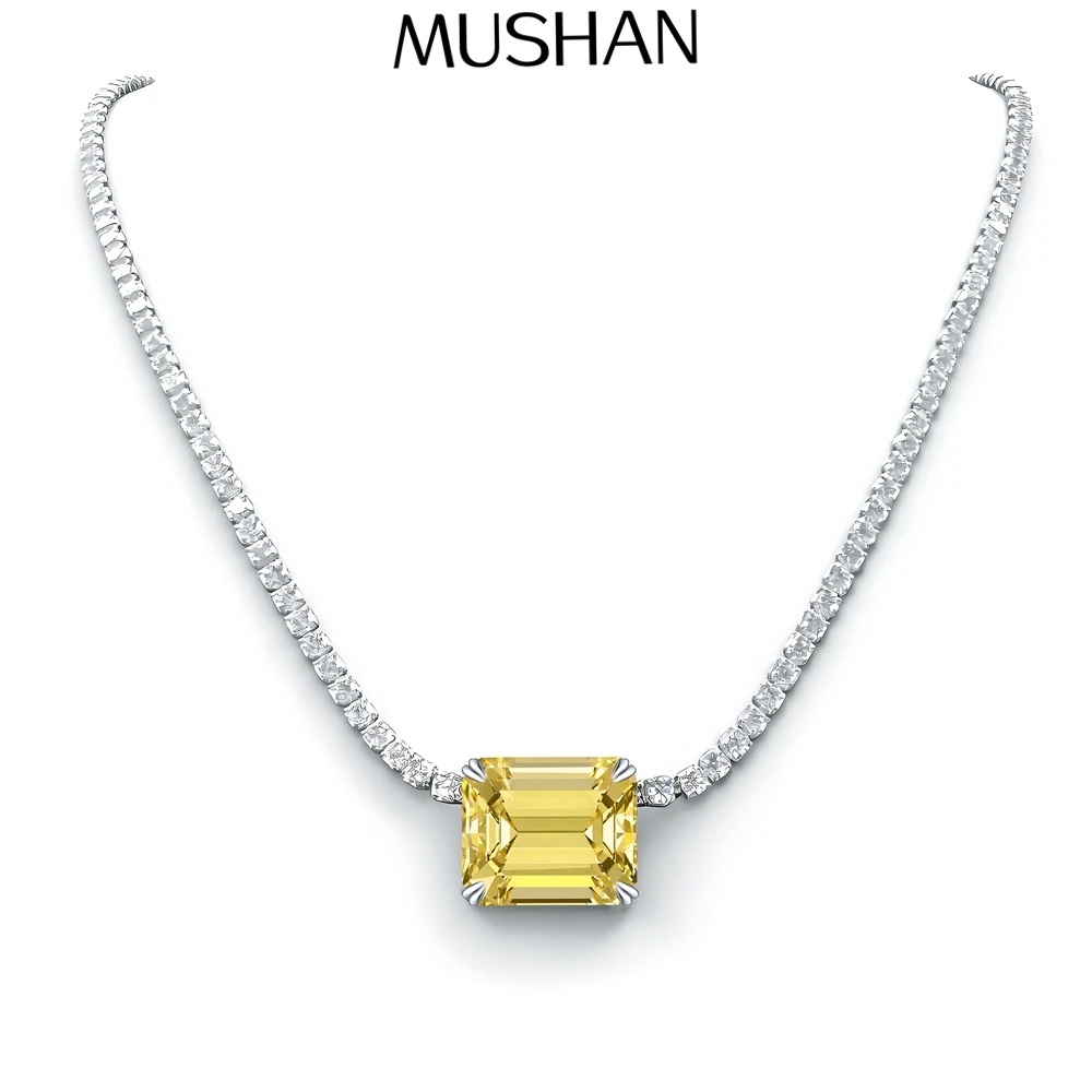

MuShan Jewelry 925 Sterling Silver Necklace Choker Chain HCD Diamonds Christmas Gift Statement Jewelry Women Necklaces Jewelry