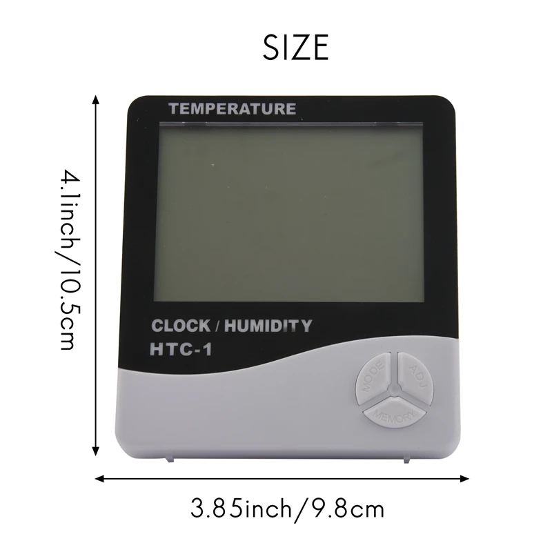 Digital LCD Indoor Outdoor Room Electronic Temperature Humidity Meter Thermometer Hygrometer Weather Station Alarm Clock-A68X view 6