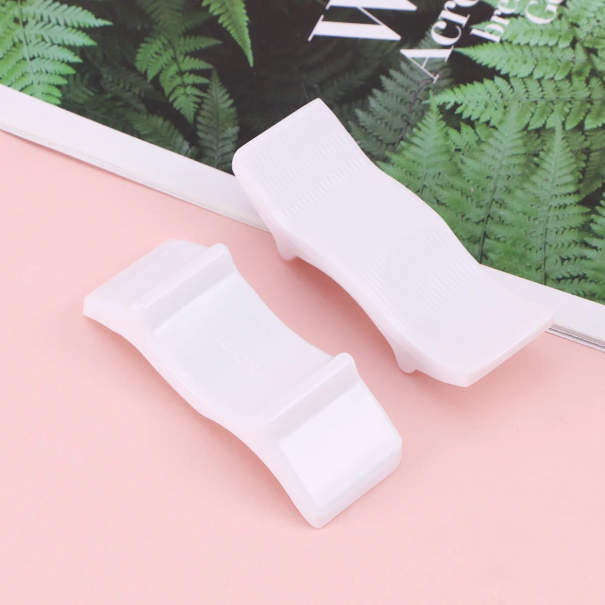 

5 pcs Chopstick Rest Pure Melamine Imitation Porcelain Smooth Kitchen Dining Tableware Holder For Home Hotel Use