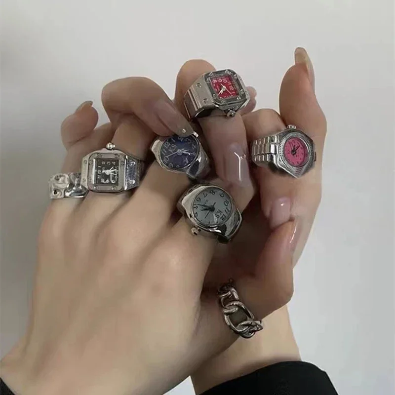 Couples Vintage Punk Quartz Watch Ring