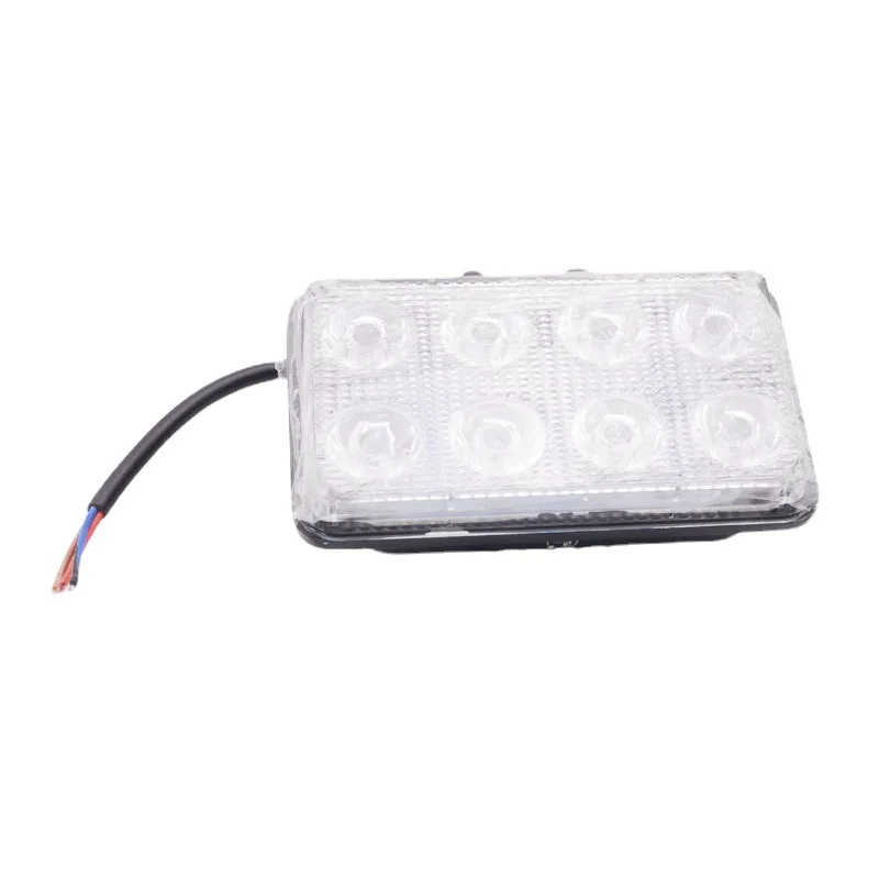 

For Excavator Engine Accessories 24V Ultra Bright Diffuse Aluminum Alloy Truck Reversing Light LED Square Light 8-bead Universal