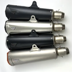 Titanium Alloy Stainless steel Universal Motorcycle Exhaust Tail Pipe Muffler Straight For CBR500R NSS350 FORZA750 XMAX GSX8R R3