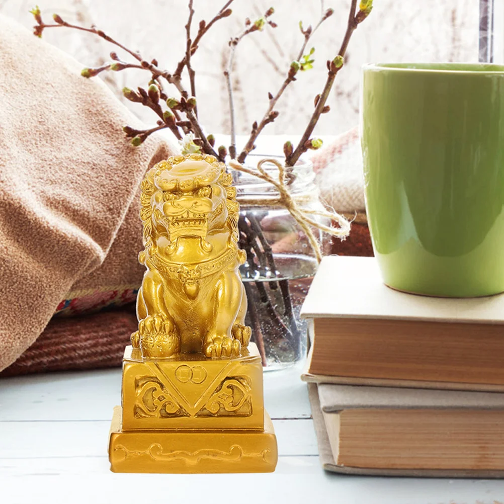 

2pcs Resin Home Decor Premium Desktop Ornament For Office Lion Ornament Ornaments Indoor Outdoor Use Lion Craft