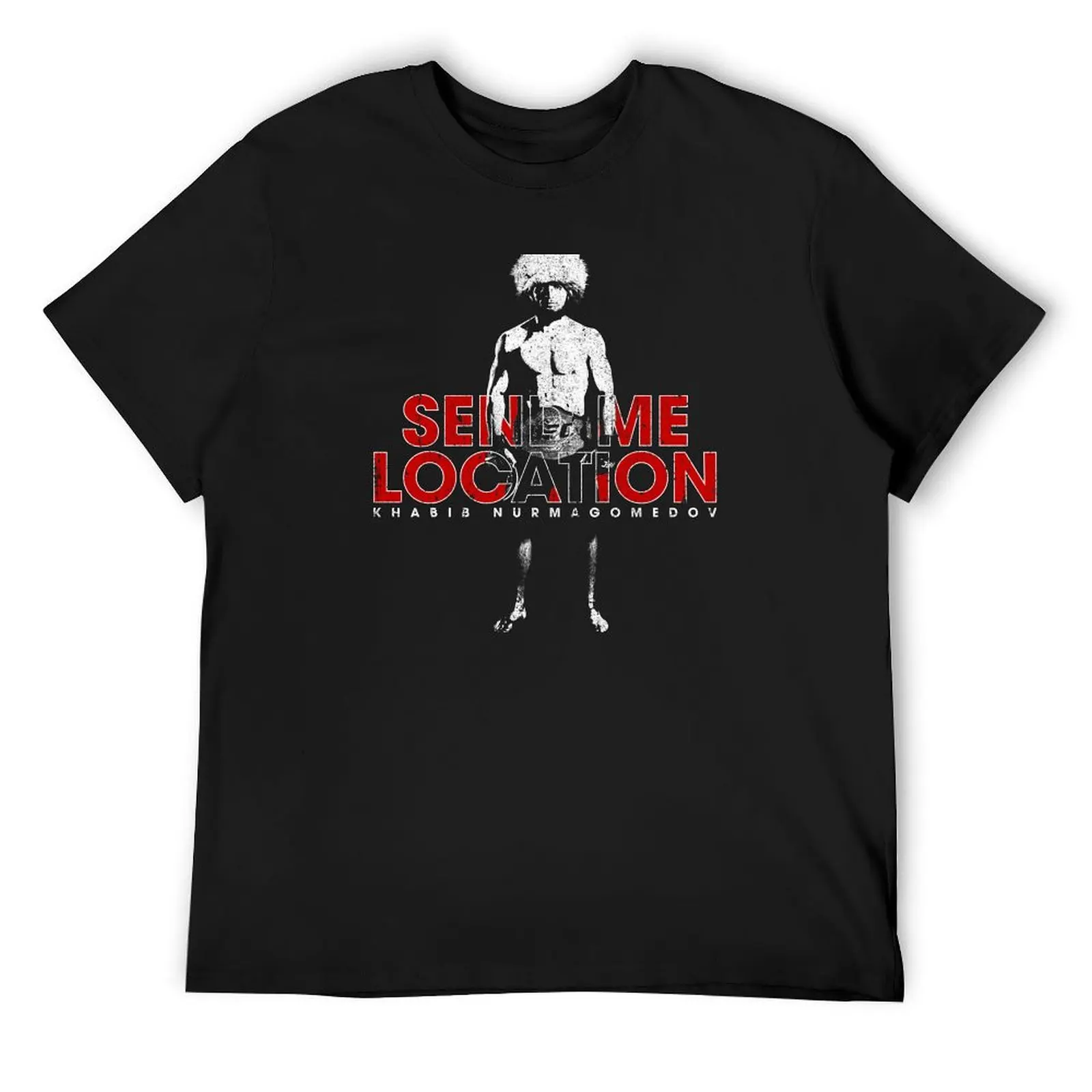 Send Me Location - Khabib T-Shirt Short sleeve tee cotton graphic tees anime shirts graphic tee men