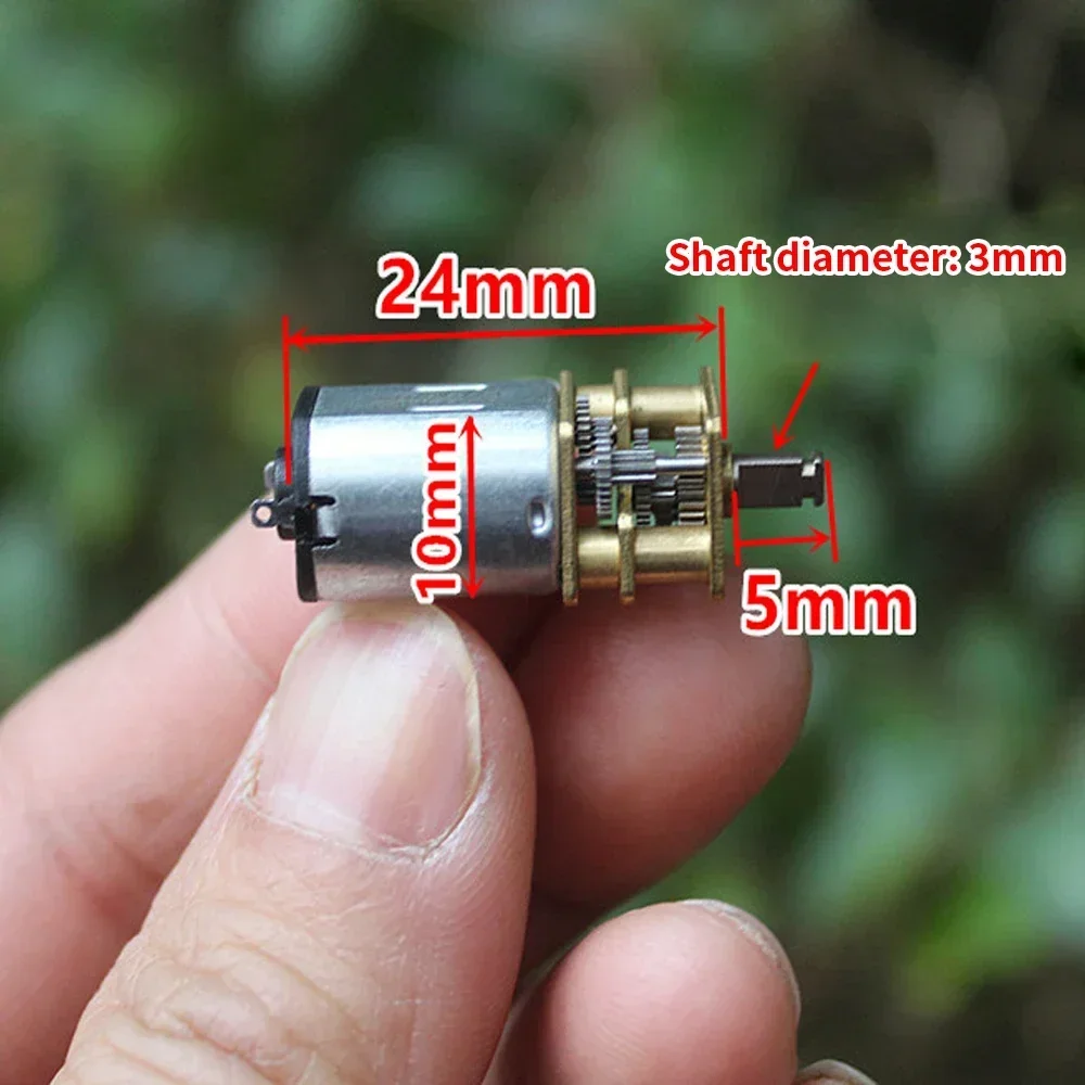 DC 3V/5V/6V 38RPM-76RPM N20 Mini Micro Metal Gear Motor with Gearwheel GA12-N20 DC Motors DIY Smart Car Robot Toy