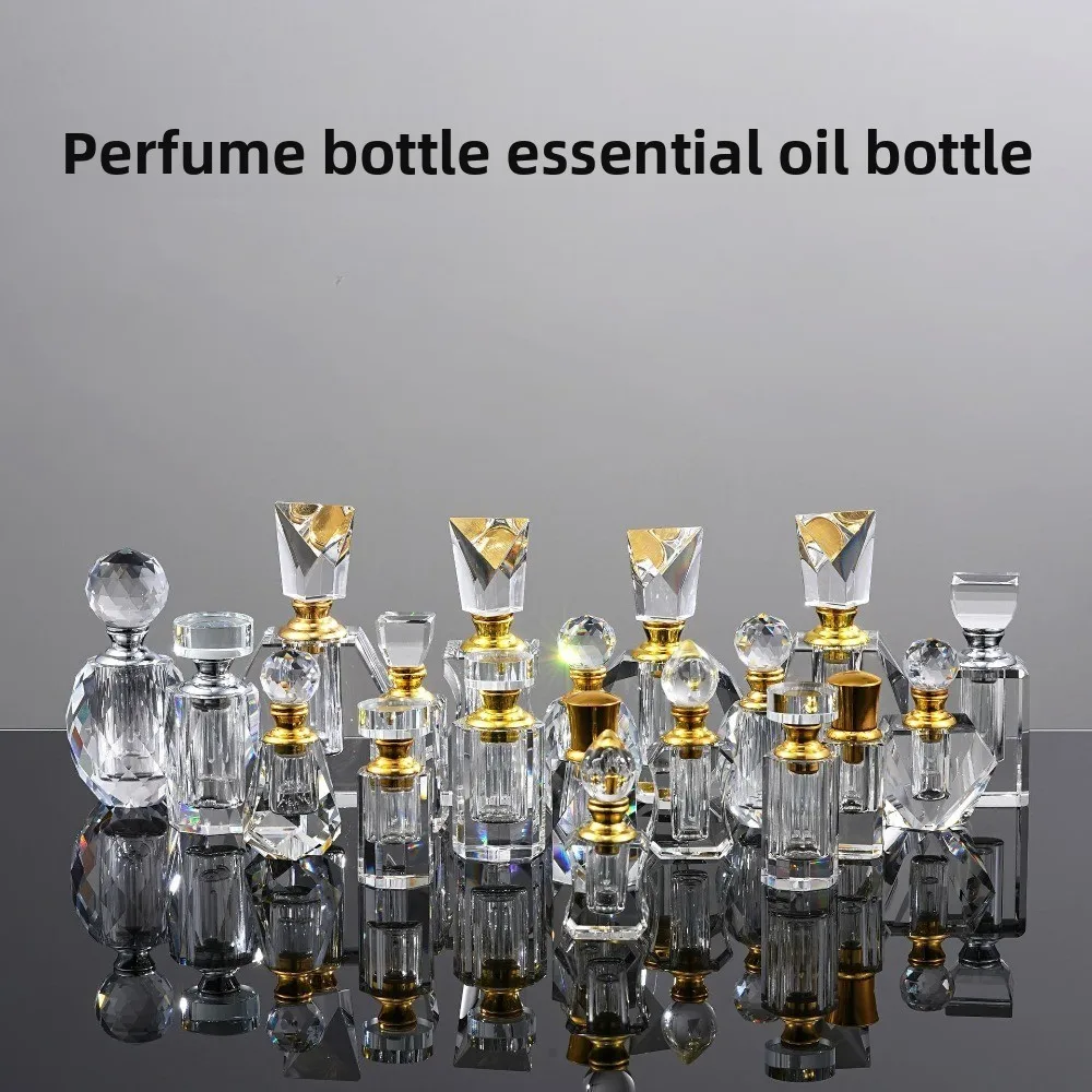 1ml crystal agarwood essential oil in separate bottles Crystal perfume bottle High grade crystal small empty bottle
