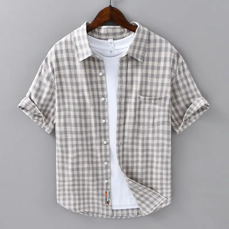 

Shirt Short-sleeved Men's Summer 2025 New Trendy Brand Top Casual Lapel Youth High-end Feeling