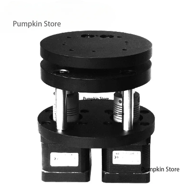 Electric two-axis tilting table Angle displacement adjustment working platform Optical precision fine tuning stepper motor test