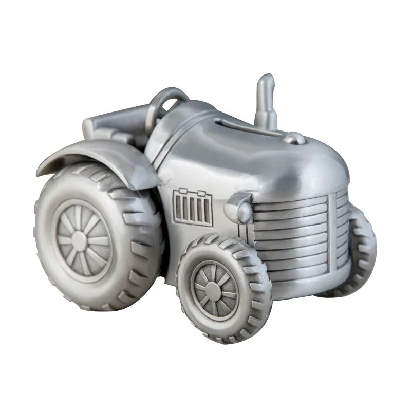 

Metal creative small four-wheel tractor piggy bank seeder change piggy bank furniture decorations children gifts