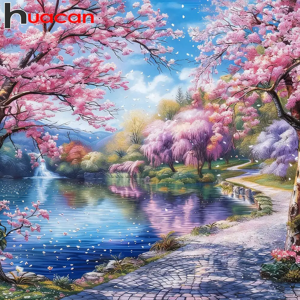 Huacan 5D-Diamantgemälde zum Selbermachen, Rose, Diamant-Mosaik, Blume, neue Kollektion 2025, dekorative Gemälde