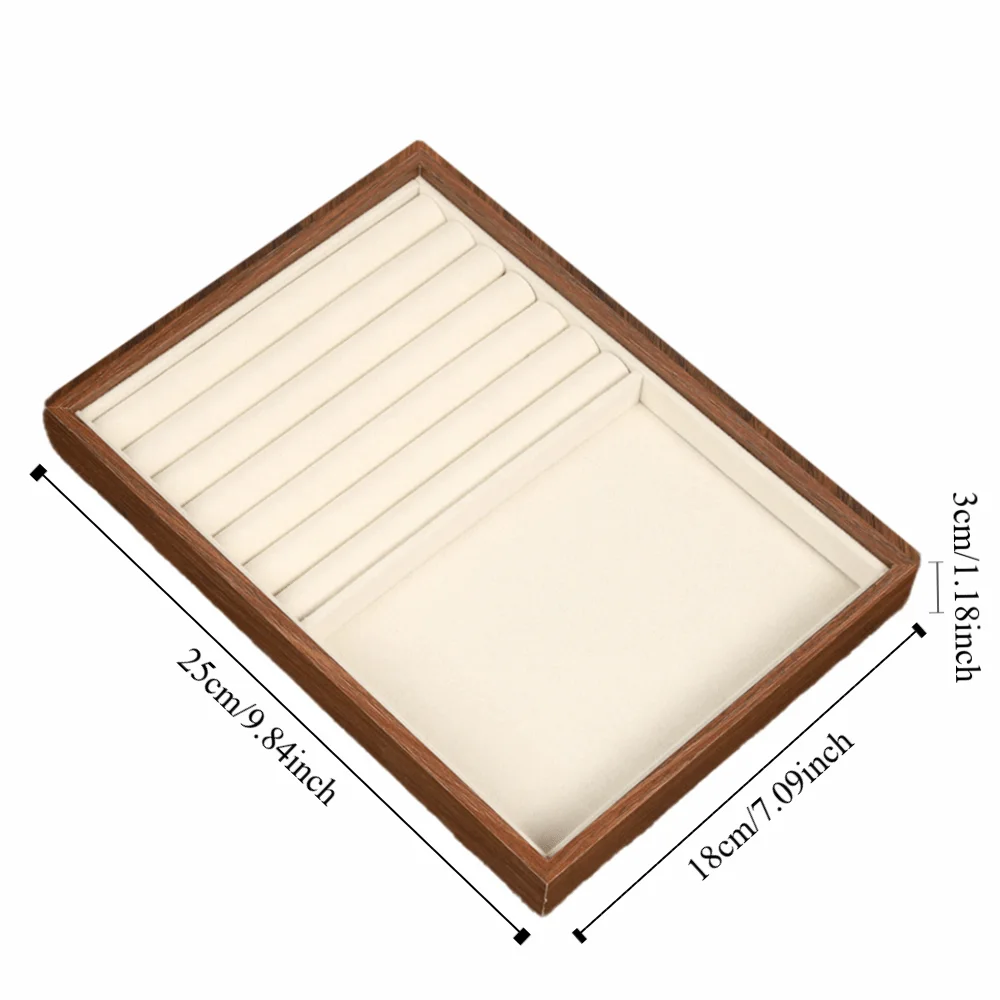 Large Capacity Walnut Wood Jewelry Box Retro Multifunctional Grain Jewelry Tray Necklace Bracelet Jewelry Organizer Boutique