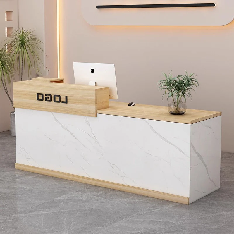 

Aesthetic Luxury Reception Desk Decorations Storage Minimalist Nordic Reception Desks Modern Beauty Trendy Commercial Furniture
