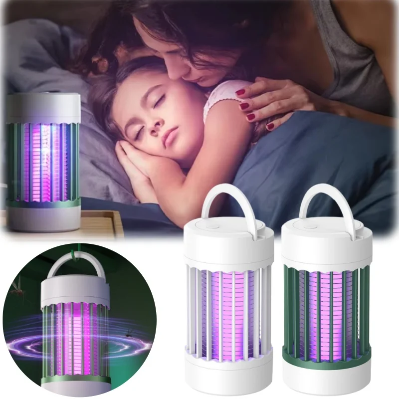 Portable USB Rechargeable Mosquito Killer Outdoor Wall Mount Bug Zapper Indoor Insect Trap Electric Mosquito Attractant Light