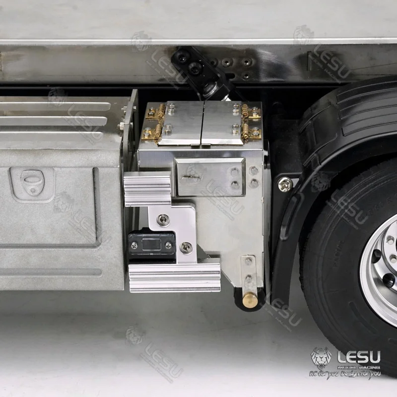 LESU for 1/14 Tamiya Fh16 Truck Model Toy Metal Tool Box Side Decoration Sand Spreader G-6232