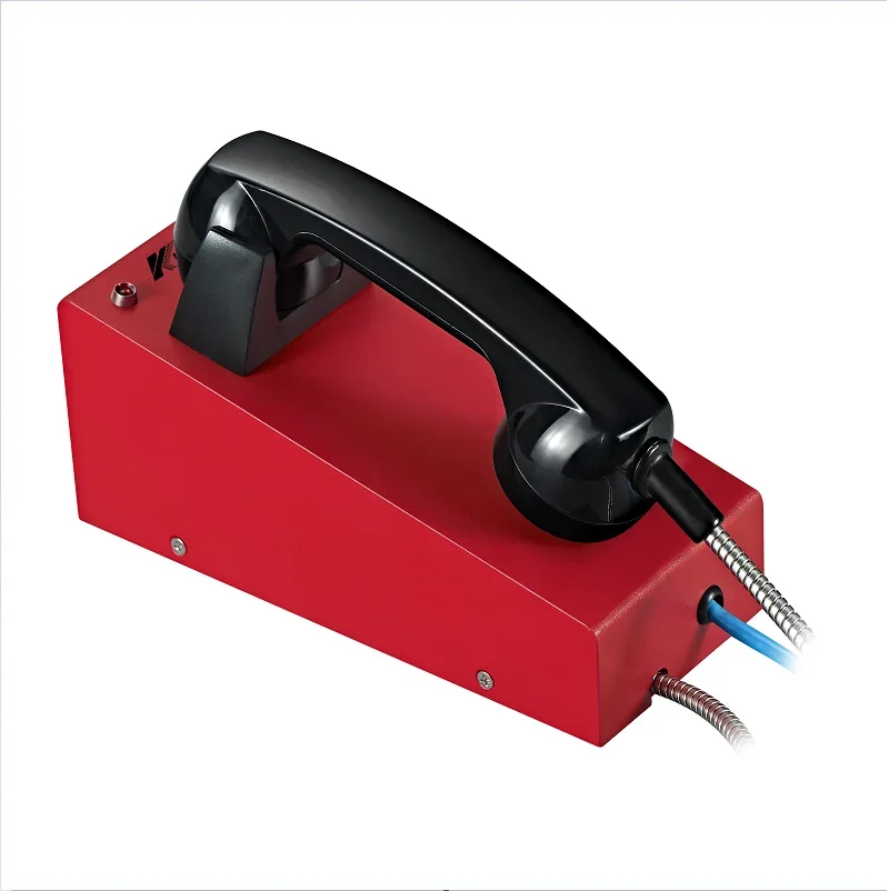 Auto dial Emergency Telephone Intercom Industrial Phone Rugged Red Industrial Desktop Telephone KNZD-28