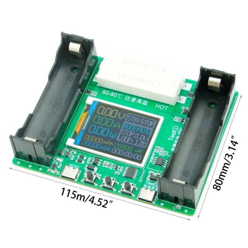 18650 Lithium-Battery Capacity Tester maH-mwH Measurement Digital Discharge Electronic Load Battery True-Capacity Drop Shipping