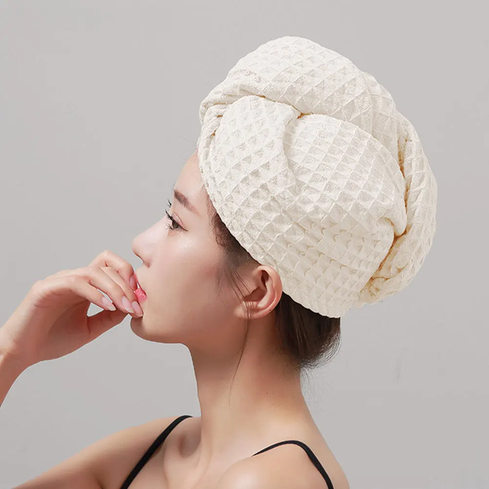 

2Pcs Hair Towel Wrap Soft Lightweight Reusable Hair Drying Tool for Women Fast Moisture Absorption Bathroom Sauna Beauty Shop