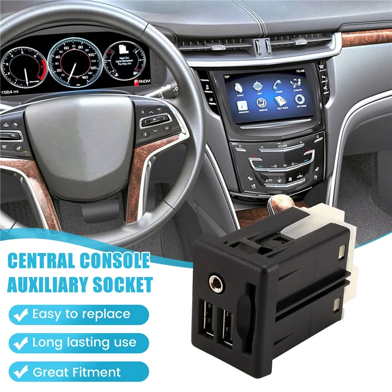 

Вспомогательный разъем центральной консоли AUTO, USB-интерфейс, вход для SD-карты, двойной USB + AUX 13581213, для Cadillac CTS XTS ATS