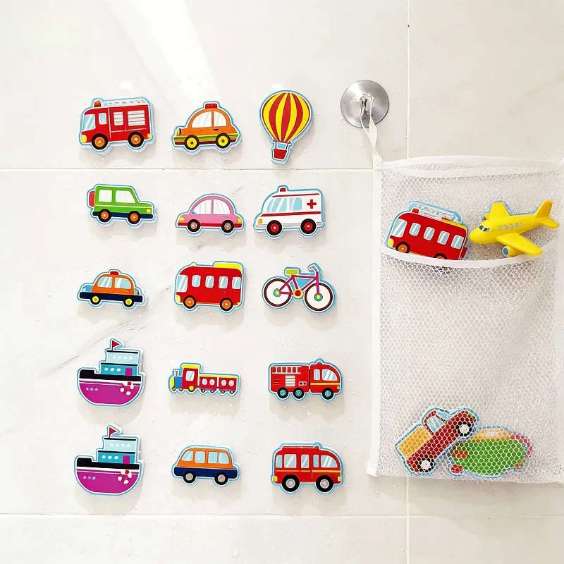 Multi-Style Vehicle Baby Bath Toys - BPA-Free Suction Cup Bathtub Toys, Cute Transport Shapes for Toddler Water Play Fun