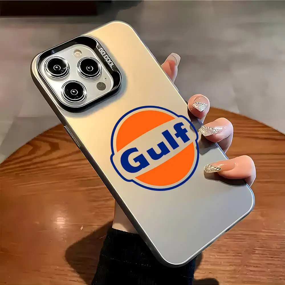 

G-Gulf-F Phone Case For IPhone 16 Pro Max 15 14 13 12 XS Plus 11 Fashion Matte Aurora Laser Gradient Shockproof Cover