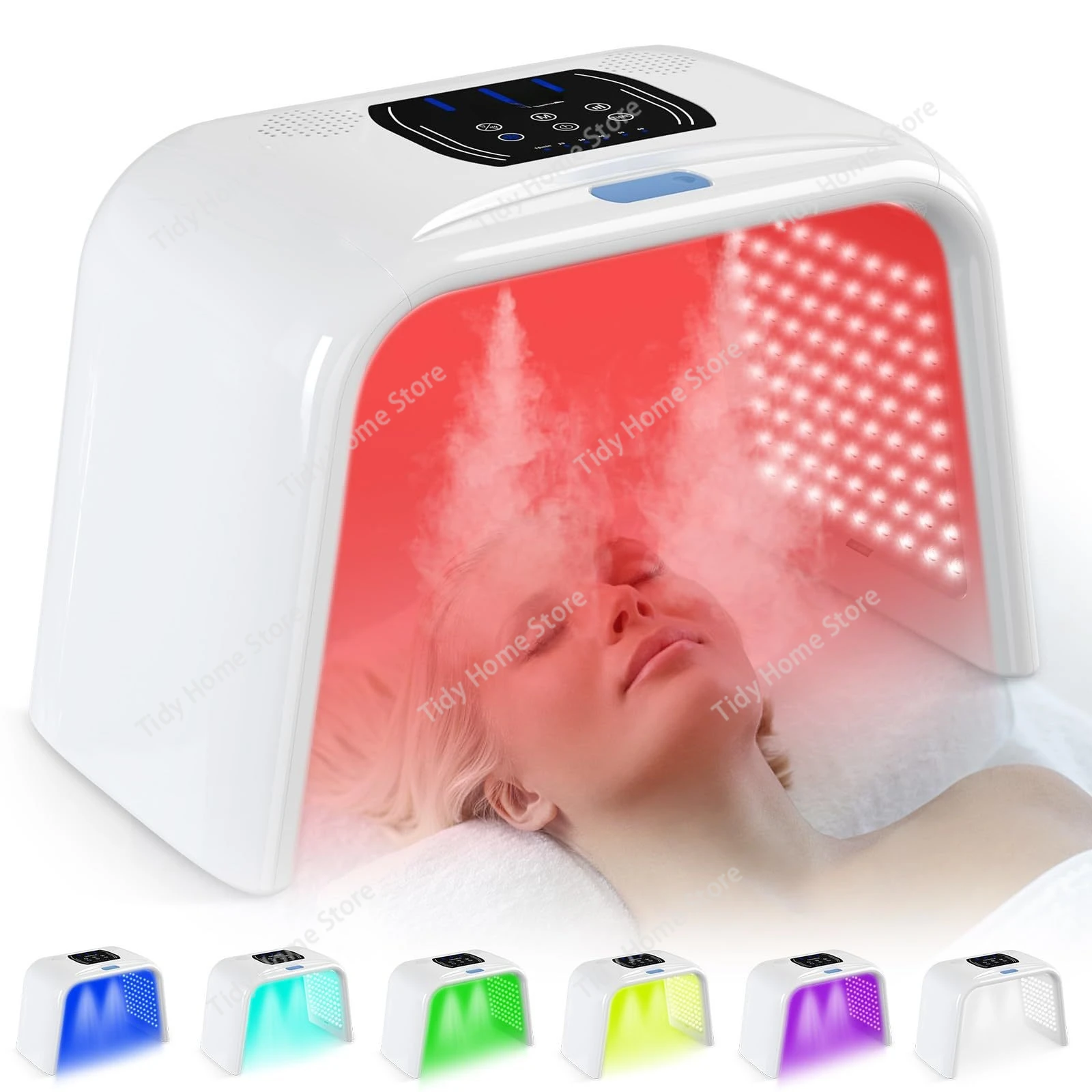 Spray spectrometer, color light seed skin rejuvenation beauty instrument,LED red and blue light mask,anti-wrinkle and anti-aging