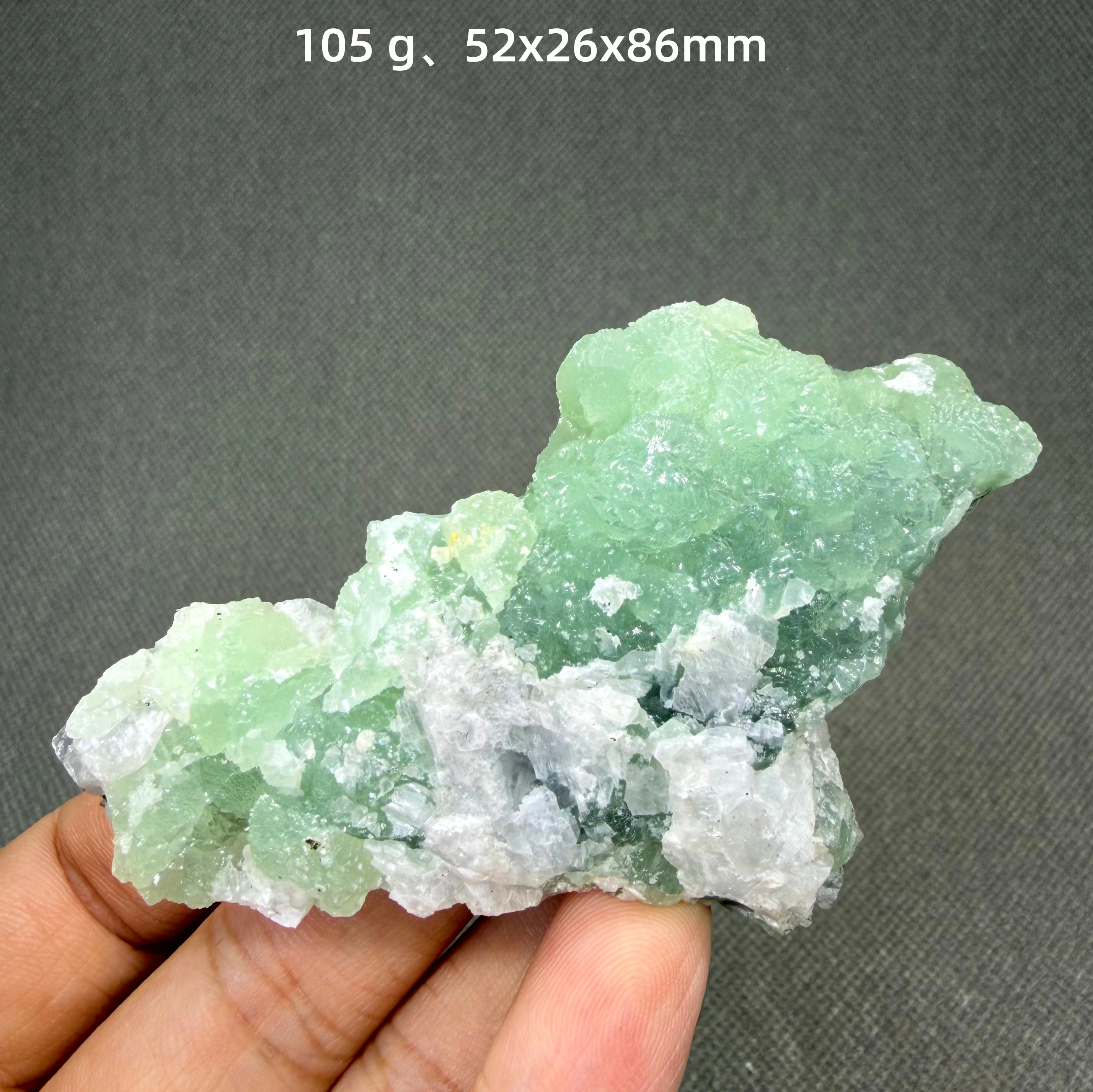 Natural Prehnite and crystal symbiosis Mineral Specimens + healing quartz crystals and stones rock gemstone