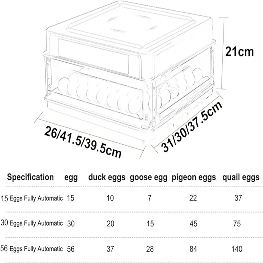 닭 거위 새 메추라기용 계란 인큐베이터, 자동 부화 장비, 부화장 도구, EU, US, UK 플러그, 9-15 개