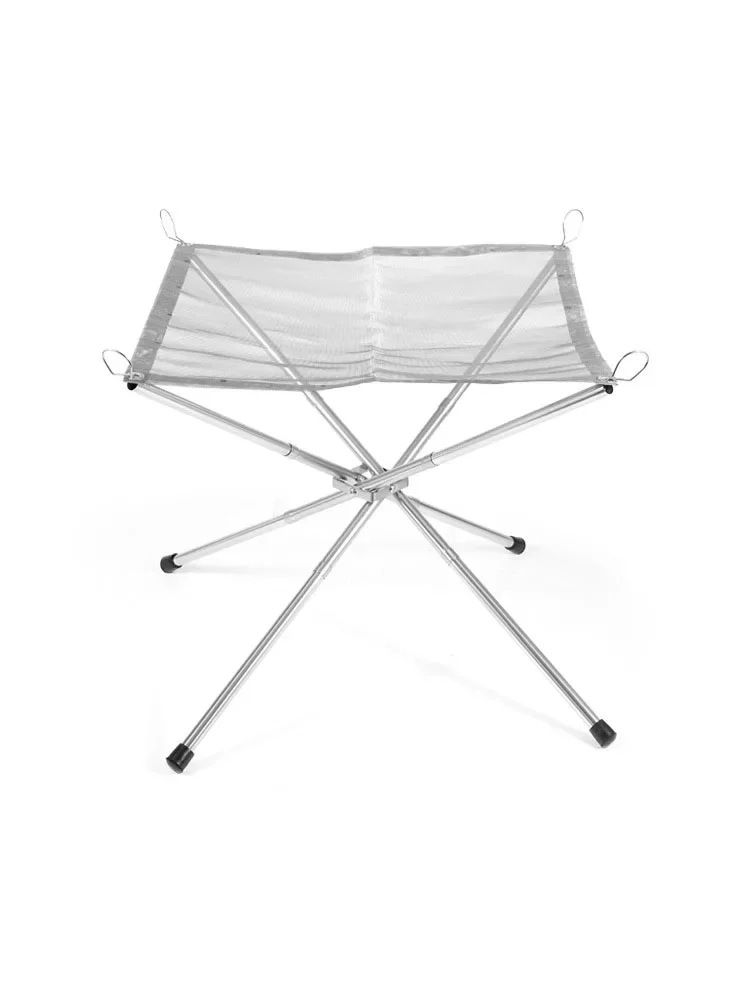 

Portable Fire Pit for Camping 304 Folding Stainless Steel Campfire Stand for Camping Outdoor Hiking BBQ Picnic