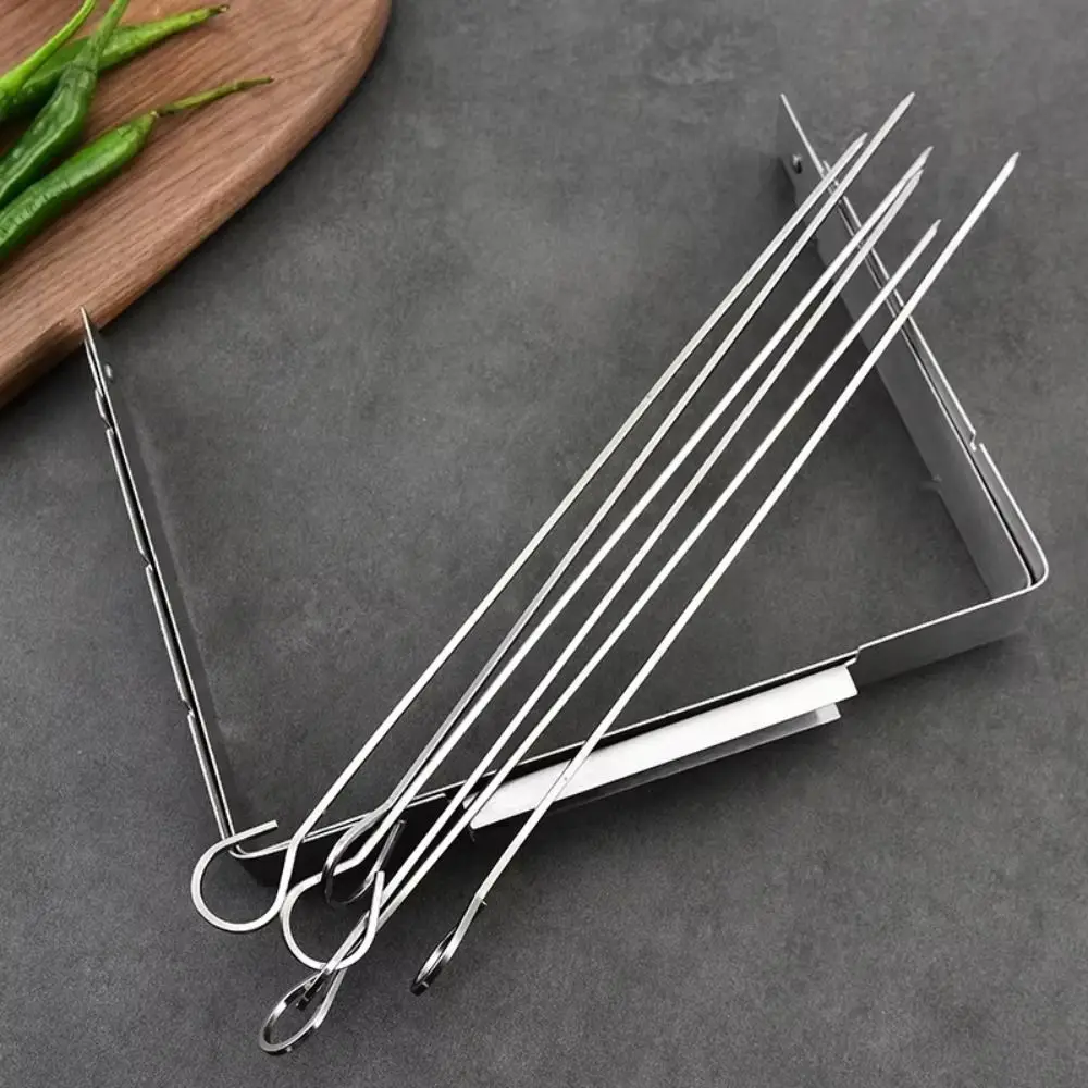 

Креативный набор стоек для шампуров для барбекю, складная с 6 шампурами, стойка для гриля для барбекю, прочные инструменты для гриля на открытом воздухе, кемпинг на открытом воздухе