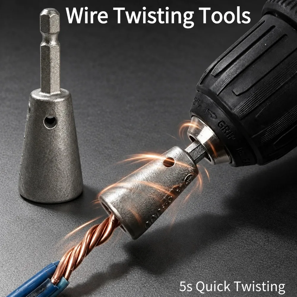 1Pcs Quick Wire Twisting Tools For Electric Drill Drivers Twisted Connector Cable Equipment Tool Electric Wiring Repair Tools